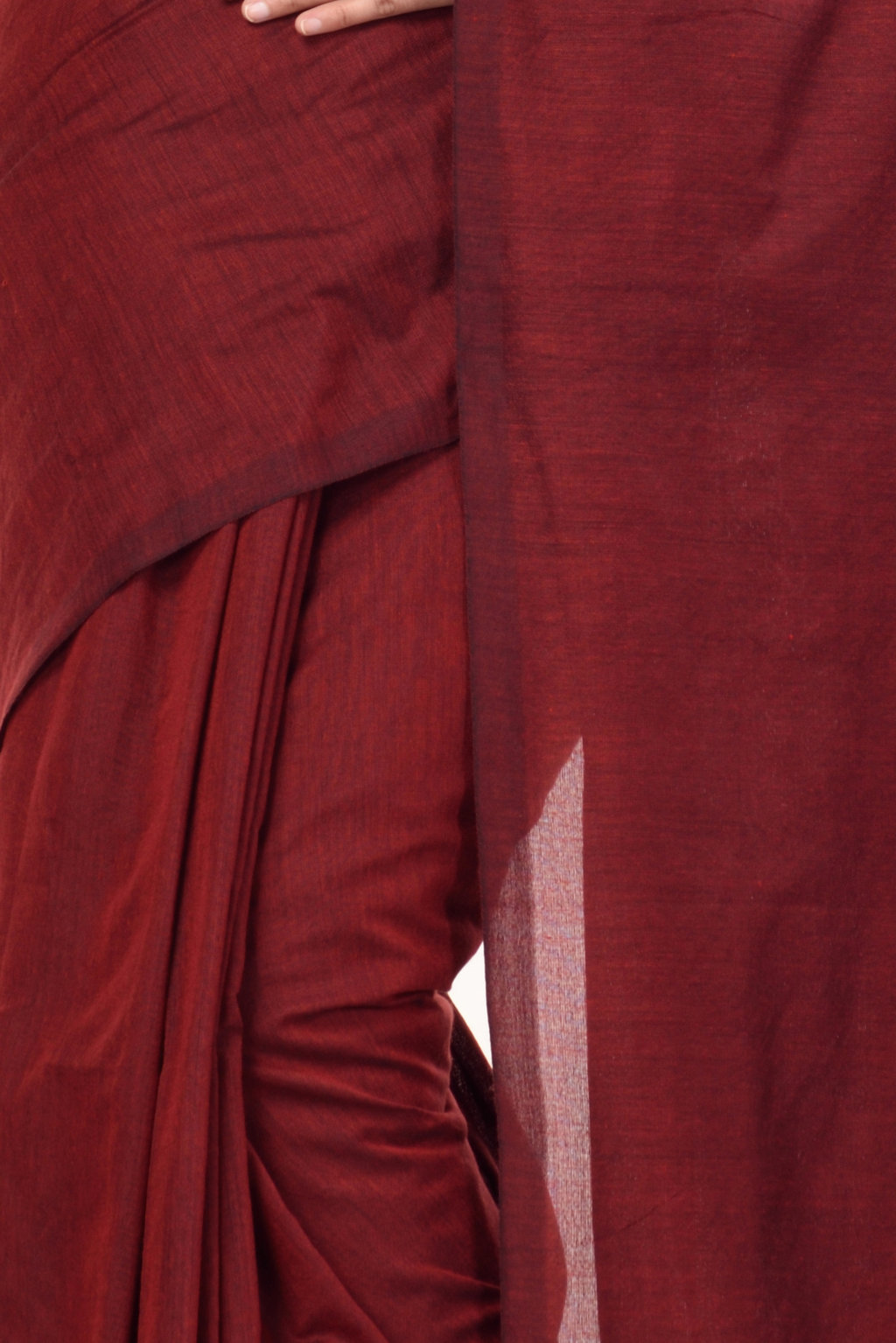 Brown Pure Cotton ThanKhadi Hand Loom Saree (467)